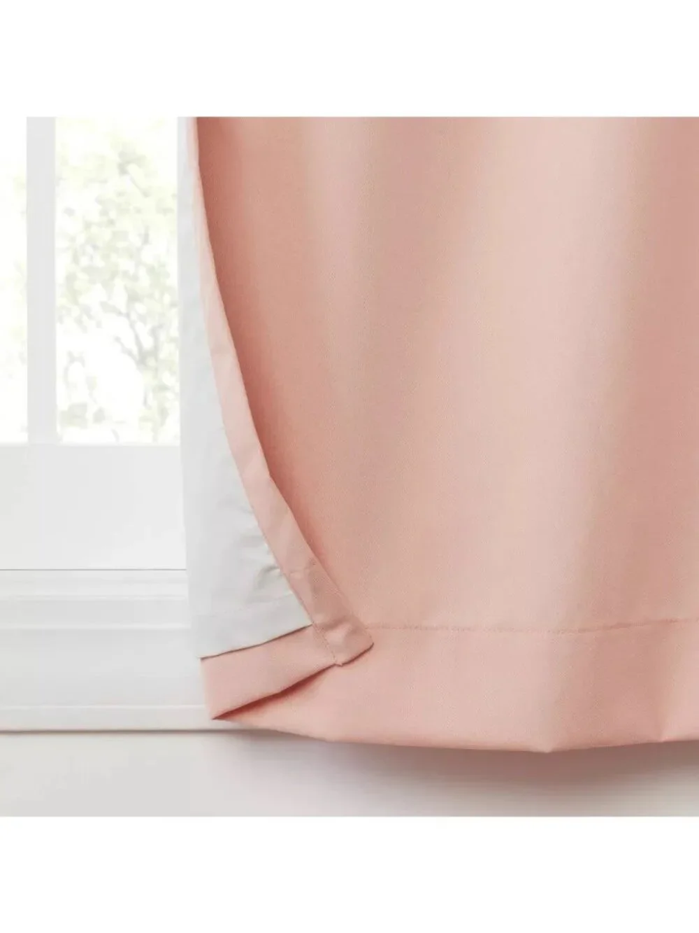 Pillowfort Faux Tie Top Single Blackout & Lined Pink Curtain Panel 42